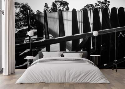 Steel fence Wall mural