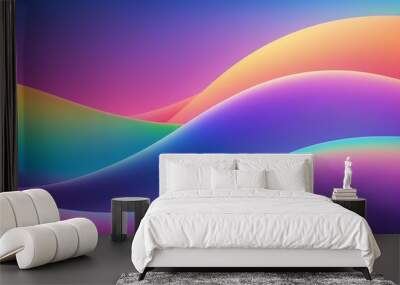 Vibrant smooth gradient background, horizontal composition Wall mural