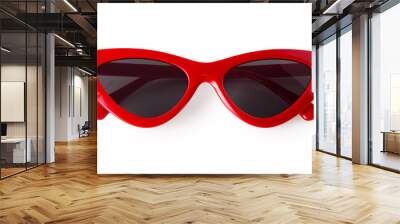 Cat eye sunglasses isolated on white Wall mural