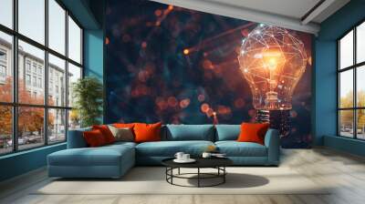 Smart Lightbulb with Network Connectivity Wall mural