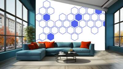 hexagon background pattern Wall mural