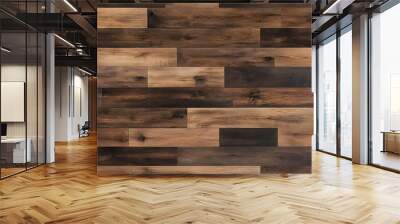 A background of engineered wood floor with a realistic wood grain finish and a mix of light and dark tones providing a versatile look Wall mural