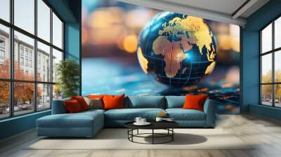 Investing in International Markets:Diversify Your Portfolio for Potential Growth Wall mural