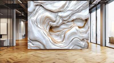 A smooth marble texture, with swirling white and gray patterns, showcasing its elegance and polished surface Wall mural