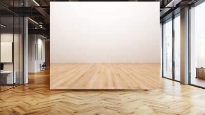 empty room with wooden floor Wall mural