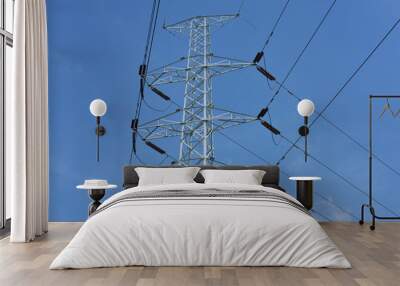 High voltage power lines, energy technology  Wall mural