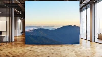 mountain peak at sunrise Wall mural