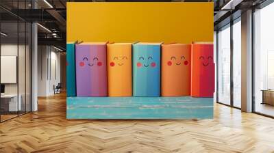 Colorful Emotional Expressions for Young Readers in an Educational Children s Book Series Wall mural