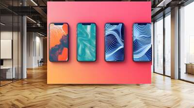 Customizable Abstract Patterns for Digital Device Interfaces Vibrant and Minimalist Designs for Personalized Tech Aesthetics Wall mural