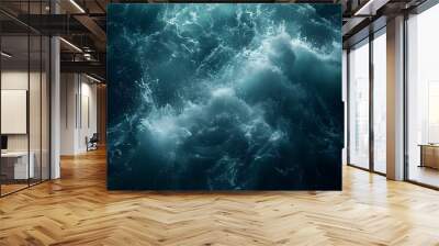 Enigmatic Depths of the Oceanic Abyss A Mesmerizing Abstract Depiction of the Sea s Primal Power Wall mural