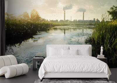 Industrial Wastewater Treatment Flowing Back into the Natural Environment Wall mural