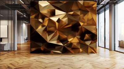 Gold metal background. Brushed metallic texture. 3d rendering Wall mural