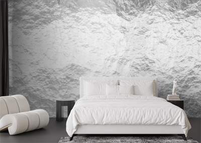 Silver metal background. Brushed metallic texture. 3d rendering Wall mural