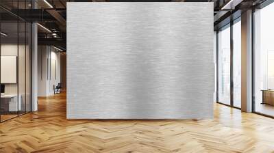 Silver metal background. Brushed metallic texture. 3d rendering Wall mural