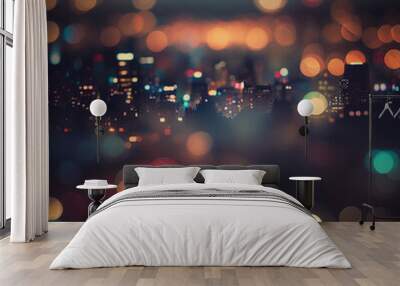 night light bokeh background Wall mural