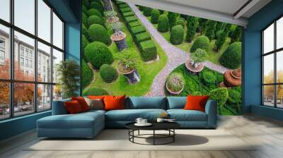 Decorative garden into shape. Wall mural