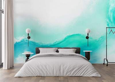 abstract soft blue and green abstract water color ocean wave texture background. Banner Graphic Resource as background for ocean wave and water wave abstract graphics	 Wall mural