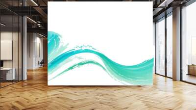 Transparent abstract soft blue and green abstract water color ocean wave texture background. Banner Graphic Resource as background for ocean wave and water wave abstract graphics	 Wall mural