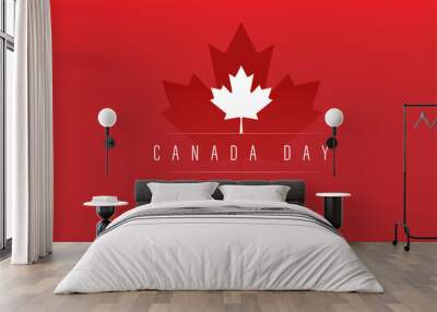 Happy Canada Day background vector illustration. Wall mural