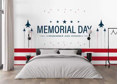 United States of America, vector illustration for memorial day Wall mural