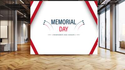 US Memorial Day vector illustration Wall mural