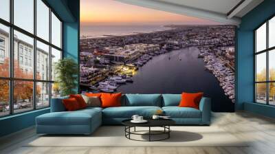 Aerial view of Newport Beach harbor Wall mural