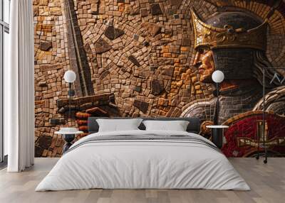 King Arthur mosaic, byzantine art Wall mural