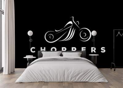 choppers logo concept black and white vector Wall mural