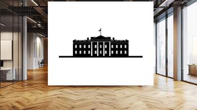 the White House silhouette vector art Wall mural