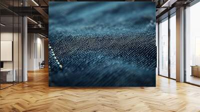 Blue Jeans Fabric background : Generative AI Wall mural