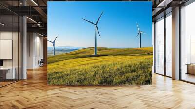 Wind Generators Ecology : Generative AI Wall mural