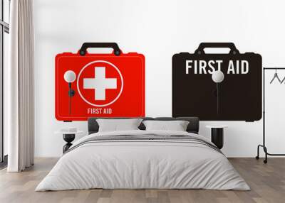 First aid kit vector illustration Wall mural