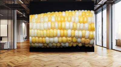 White and yellow Maize kernel. Wall mural