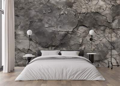 Detailed texture of rugged volcanic rock with rough surface and cracks Wall mural