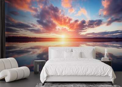 Easter Sunday Sunrise: The Serenity and Spiritual Awakening of the Dawn on Sacred Day Wall mural