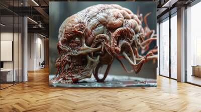 Alien Creature Skull: A Detailed 3D Render Wall mural