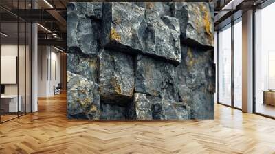 Close Up of a Rough Stone Wall Texture Wall mural