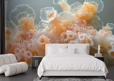 Colorful Coral Reef: Macro Photography of Underwater Life Wall mural