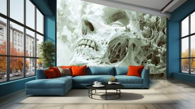 Ethereal Skull: A Haunting Digital Art Wall mural