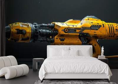 Futuristic Weapon Design: A Close-Up Look Wall mural