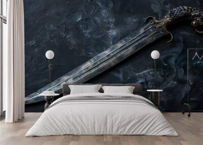 Ornate Ancient Sword with Intricate Design Wall mural