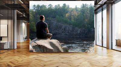 Morning Meditation on the River Wall mural