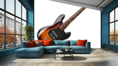 Squier by Fender Bass Guitar Isolated Isolated on Transparent or White Background, PNG Wall mural