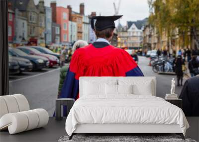 Man in graduation gown Oxford Wall mural