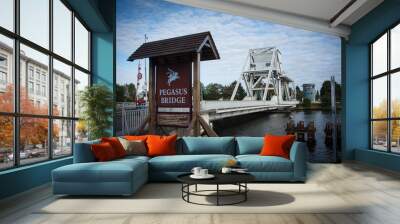 Pegasus Bridge in Normandy France Wall mural