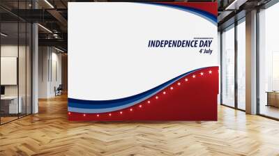 Vector Illustration of a Independence Day Design. Wall mural