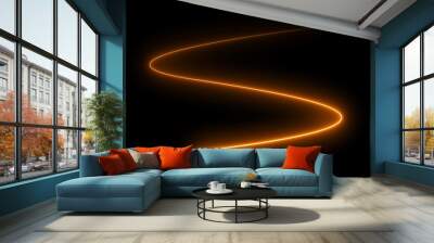 Abstract Light Effect Element Design on Black Background Wall mural