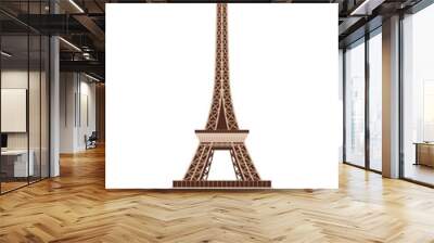 Eiffel Tower vector icon. World famous France tourist attraction symbol. International architectural monument isolated on white background. Vector illustration Wall mural