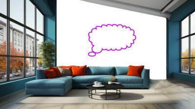 Speech balloon simple shape icon illustrations on white color background	 Wall mural