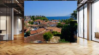 panorama of the old Turkish city of Kaleici with sea view Wall mural